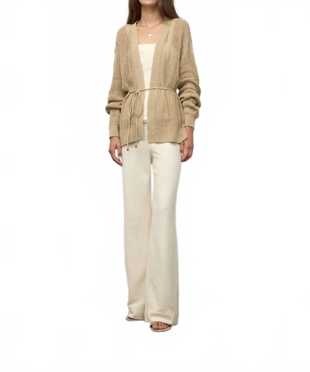 NEW IRIS SETLAKWE crochet open cardigan in taupe